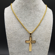 Gold Stainless Cross Necklace for Men pawnable gold original legit