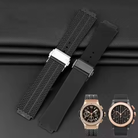 Watchband for HUBLOT BIG BANG Silicone 26*19mm Waterproof Men's Watch Strap Chain Watch Accessories 