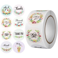 Sticker Thank You Roll Isi 500Pcs Self Adhesive Seal Label Roll  2Cm Stiker Ucapan Terimakasih Bulat