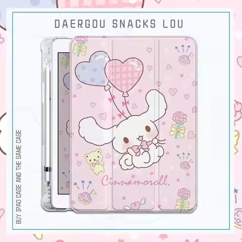 Sanrio Cinnamoroll Silicone Case For iPad 11th A16 Pro 11 Air 7 4 10.9 10.2 8th 7th Gen for iPad Min