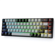 E-YOSO 686 RGB MECHANICAL KEYBOARD 68KEY, GREY BLACK KEYCAPS, BLACK CASE