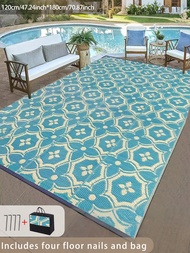 Outdoor Rug 5x8 6x9 8x10 9x12 - Waterproof Reversible All-Weather Patio Carpet, Non-Slip Backing & E