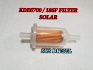 KDE6700 Filter Solar Saringan Minyak Mesin Genset Diesel Solar Silent Kipor Kama Krisbow Firman 186 186F 186FA 188FA 192FA