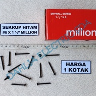 GYPSUM SCREWS 6 X 1 1⁄2" MILLION PRICE FOR 1 BOX -/ + 240 PCS Skru Gypsum Skru Skru 6mm Skru 1 1⁄2"