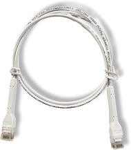 Premium Slim Type Patch Cord, 1ft White, UTP Cat 6A 10G, 50Micron, 28AWG, PVC, 3.6mm Diameter, Trans