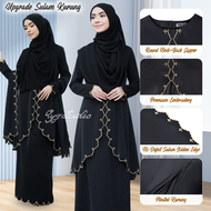 Sulam Baju Kebarung Hitam Baju Kurung Moden Ironless Purple Muslimah Kurung Nikah Tunang Perempuan B