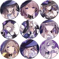 58mm Game Honkai: Star Rail Herta Badge Brooch Pins Cosplay Cartoon Figure Round Brooches Bag Access