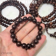 100% Natural Black Ebony Bracelet, High Quality Peacock Ebony Bracelet - Charmy