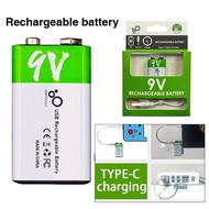 SMARTOOOLS Type-C Charge AA AAA 9V 1.5v Lithium Rechargeable Battery Remote Control Battery