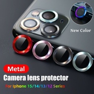 1 Set / 2 In 1 Protector Camera For iPhone 13 14 15 pro max 11 pro max 12 Pro Max 12 Tempered Glass Metal Protection Ring Scratch Proof Lens Protective Cover Lens Protector