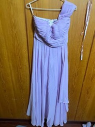 只穿過一次 伴娘訂製禮服 粉紫色