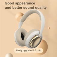 Wireless Bluetooth 5.3 Headset Mirror Bass Headphone HiFi Sound Quality Stereo Metal Sense Earphone with Microphone