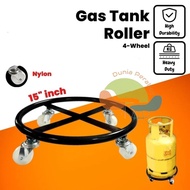 Berkualiti tinggi tugas berat 4 Roda besi Gas tangki Roller/logam Gas berdiri/Gas tangki Troli/Roda 