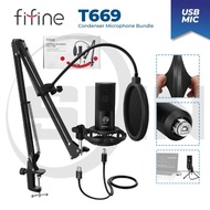 Mic Fifine T669 Usb Microphone Bundle Set For Streaming Asmr Podcast Dp