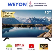 Bekas Pakai SMART TV LED DIGITAL 32 INCH WEYON SMART TV ANDROID