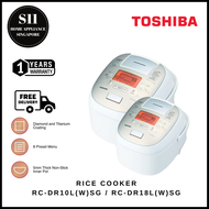 TOSHIBA RC-DR10L(W)SG 1L / RC-DR18L(W)SG 1.8L DIGITAL RICE COOKER - 1 YEAR WARRANTY