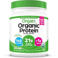 Orgain Organic Vegan Protein Powder, Natural Sugar-Free-21g Odorless Vegetable Protein, 4g Prebiotic