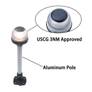 LED Boat Light Aviation Light Yacht Signal Light USCG/3600 Anchor Light White Halo Light Adjustable 