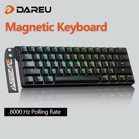 DAREU 60% Magnetic Keyboard 8000Hz Polling Rate Rapid Trigger RGB Hotswap Magnetic Gaming Keyboard f