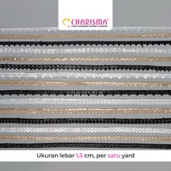 Charisma Lace Guiper Sequin 1.5cm - Embroidered Lace/ Sequin Lace 1.5cm Wide/ Price Per 1 Yard (90cm