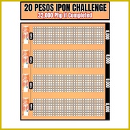 ☂ ✔ ▽ Ipon Chart Guide Sticker Label Peso Sense Ipon Challenge & 1 Bill