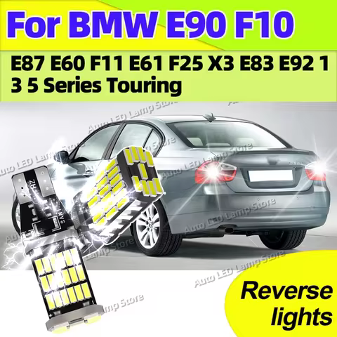 2PCS W16W T15 921 LED Reverse Light Blub Backup Lamp Canbus For BMW E90 F10 E87 E60 F11 E61 F25 X3 E