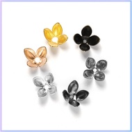 DIY Jewelry Accessories Material 4-Petal Leaf Retro Bead Cap 4-Petal Leaf Spacer Pendant Loose Bead 