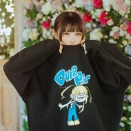 [預購] Overprint 黑色長袖衛衣 Sweatshirt