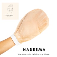Natural Silk Exfoliating Glove by Nadeema Beauty 💯 Silk ( Glove Buang Daki 😱 )