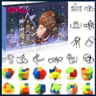 PETIBABY Funny Xmas Gift Kids Toy Plastic Puzzles Metal Wire Christmas Advent Calendar Countdown Calendar