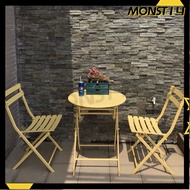 Simple Iron Balcony Table and Chair Outdoor Courtyard Table and Chair Milk Tea Shop Folding Table+Ch