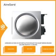 AireGard AS-9020D1 Air Ventilation Exhaust Fan Silent Series (Round) (Silver) 110cfm 4" / 4 Inches -