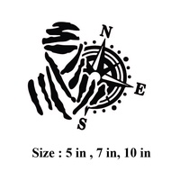 152 DAKAR COMPASS CAR STICKER