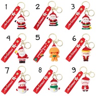 Personalised Name Merry Christmas Doll Keyring 9 Styles Custom Name Keychain Children’s Book Bag Tag Cute Christmas Gift for Kids