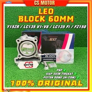 LEO BLOCK Y15 60 PNP LC135 FZ150 BLOCK LC135 60MM LC COMBO LEO RACING BLOK LC135 60 REDLEO ESR Y15