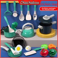 Kids Kitchen Toys Set 28/61/83/110 PCS Play Kitchen Accessories Kit with Play Pots Pretend Food Cook