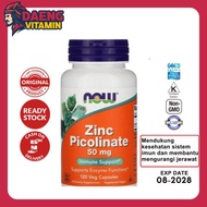 DISKON TERBATAS Vitamin Zinc Picolinate 50 mg Now 120 Veggie Kapsul