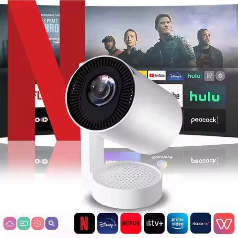 Smart Projector 300Ultra Android13 4K 1280*720P T950S Dual Wifi 290ANSI 180°flexible BT5.0 Cinema Ou