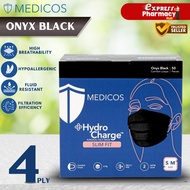 MEDICOS (NEW) Slim Fit Size 165 HydroCharge 4ply Surgical Face Mask (Assorted Color) 50’s