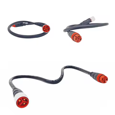Bafang G062 G063 500W 750W 1000W FAT Motor Cable Adapter Cable Extension Cable Red Plug 50cm Length 
