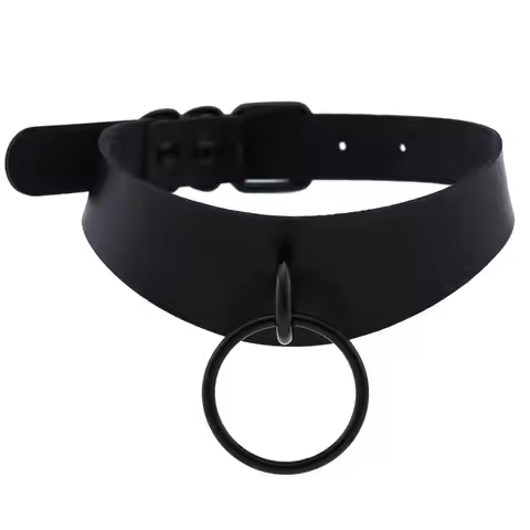 Goth choker dark aesthetic grunge vegan leather collar punk chokers harajuku emo necklace chocker ha