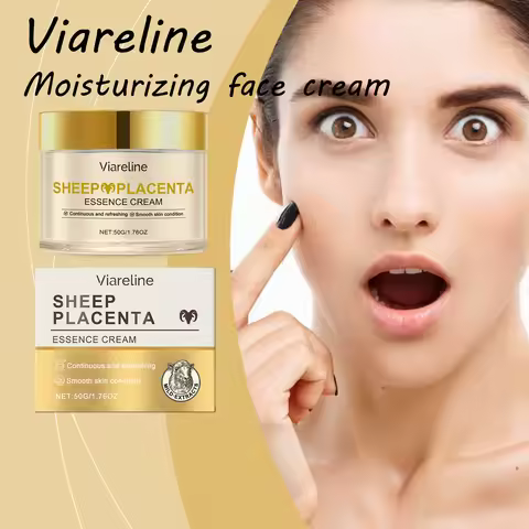 Viareline Sheep Placenta Face Cream Anti-aging Lasting Moisturizing Firming Booster Brighten Skin To