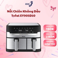 Tefal EY905D10 8.3L Black Metal Oil-Free Fryer - Tefal two-compartment multi-function fryer - Genuin