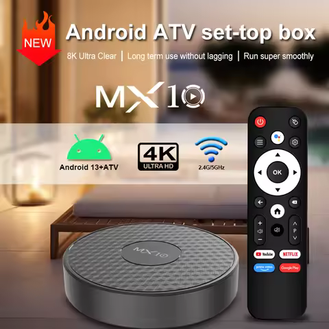 Android Smart TV Box MX10 K3 Mali-G31 Allwinner H313 1.5GB 8GB Wi-Fi 2.4G/5G + BT4 4K Media Player S