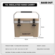 BASE OUT เครื่องทำความเย็นแบบพกพาขนาด 16 ลิตรเหมาะสำหรับการตั้งแคมป์