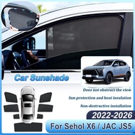 Coverage Sunshades For JAC JS5 Sehol X6 Accessories 2022-2026 Anti-UV Car Side Windows Shades Covers