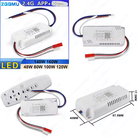 LED Driver 2.4G 20-40W x2 40W 60W 80W 100W 280mA AC220V Power Supply Adapter for RGB Tunable White L