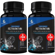 Research Labs Triple Strength Astaxanthin 12mg Softgels + Organic Coconut for Enhanced Absorption Po