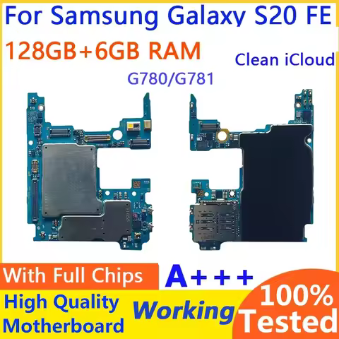 Fully Tested For S20 FE Unlocked Motherboard G781F G781U For Samsung Galaxy S20 FE G780F Unlock Main