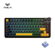 AULA | AULA AU75 Tri-Mode Mechanical Keyboard 81 Keys Hot Swappable PBT Keycap RGB Backlit E-sports 